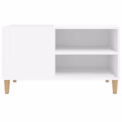 vidaXL Record Cabinet Office Vinyl Storage Cabinet Sideboard Engineered Wood - white, 84.5 x 38 x 48 cm - Additional view 4