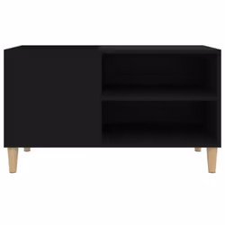 vidaXL Record Cabinet Office Vinyl Storage Cabinet Sideboard Engineered Wood - black, 84.5 x 38 x 48 cm - Additional view 4