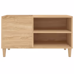 vidaXL Record Cabinet Office Vinyl Storage Cabinet Sideboard Engineered Wood - sonoma oak, 84.5 x 38 x 48 cm - Additional view 4