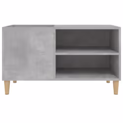 vidaXL Record Cabinet Office Vinyl Storage Cabinet Sideboard Engineered Wood - concrete grey, 84.5 x 38 x 48 cm - Additional view 4
