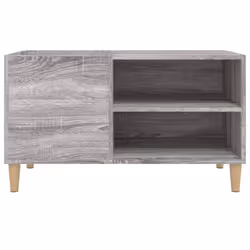 vidaXL Record Cabinet Office Vinyl Storage Cabinet Sideboard Engineered Wood - grey sonoma, 84.5 x 38 x 48 cm - Additional view 4