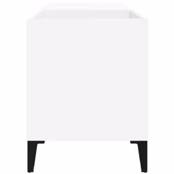 vidaXL Record Cabinet Office Vinyl Storage Cabinet Sideboard Engineered Wood - white, 84.5 x 38 x 48 cm - Additional view 5