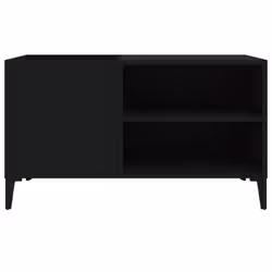 vidaXL Record Cabinet Office Vinyl Storage Cabinet Sideboard Engineered Wood - black, 84.5 x 38 x 48 cm - Additional view 4