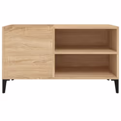 vidaXL Record Cabinet Office Vinyl Storage Cabinet Sideboard Engineered Wood - sonoma oak, 84.5 x 38 x 48 cm - Additional view 4