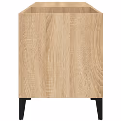 vidaXL Record Cabinet Office Vinyl Storage Cabinet Sideboard Engineered Wood - sonoma oak, 84.5 x 38 x 48 cm - Additional view 5