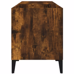 vidaXL Record Cabinet Office Vinyl Storage Cabinet Sideboard Engineered Wood - smoked oak, 84.5 x 38 x 48 cm - Additional view 5
