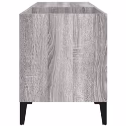 vidaXL Record Cabinet Office Vinyl Storage Cabinet Sideboard Engineered Wood - grey sonoma, 84.5 x 38 x 48 cm - Additional view 5