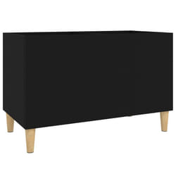 vidaXL Record Cabinet Office Vinyl Storage Cabinet Sideboard Engineered Wood - black