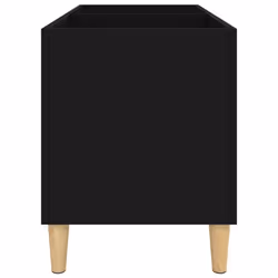 vidaXL Record Cabinet Office Vinyl Storage Cabinet Sideboard Engineered Wood - black - Additional view 5