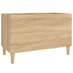 vidaXL Record Cabinet Office Vinyl Storage Cabinet Sideboard Engineered Wood - sonoma oak