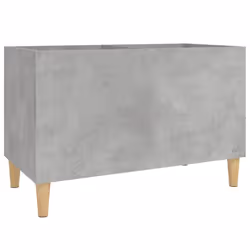 vidaXL Record Cabinet Office Vinyl Storage Cabinet Sideboard Engineered Wood - concrete grey