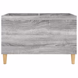 vidaXL Record Cabinet Office Vinyl Storage Cabinet Sideboard Engineered Wood - grey sonoma - Additional view 4
