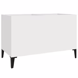 vidaXL Record Cabinet Office Vinyl Storage Cabinet Sideboard Engineered Wood - white