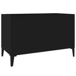 vidaXL Record Cabinet Office Vinyl Storage Cabinet Sideboard Engineered Wood - black