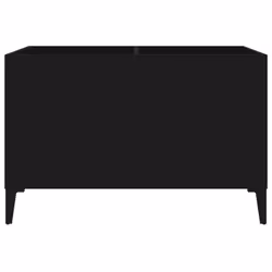 vidaXL Record Cabinet Office Vinyl Storage Cabinet Sideboard Engineered Wood - black - Additional view 4