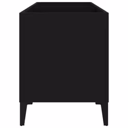 vidaXL Record Cabinet Office Vinyl Storage Cabinet Sideboard Engineered Wood - black - Additional view 5
