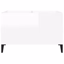 vidaXL Record Cabinet Office Vinyl Storage Cabinet Sideboard Engineered Wood - high gloss white - Additional view 4