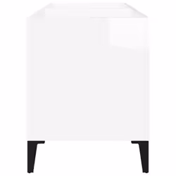 vidaXL Record Cabinet Office Vinyl Storage Cabinet Sideboard Engineered Wood - high gloss white - Additional view 5