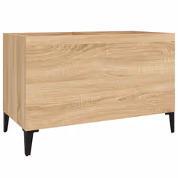 vidaXL Record Cabinet Office Vinyl Storage Cabinet Sideboard Engineered Wood - sonoma oak