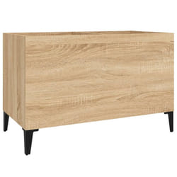 vidaXL Record Cabinet Office Vinyl Storage Cabinet Sideboard Engineered Wood - sonoma oak