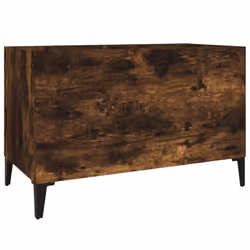 vidaXL Record Cabinet Office Vinyl Storage Cabinet Sideboard Engineered Wood - smoked oak