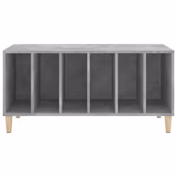 vidaXL Record Cabinet Sideboard Vinyl Storage Cabinet Display Engineered Wood - concrete grey - Additional view 4
