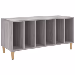vidaXL Record Cabinet Sideboard Vinyl Storage Cabinet Display Engineered Wood - grey sonoma