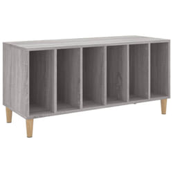 vidaXL Record Cabinet Sideboard Vinyl Storage Cabinet Display Engineered Wood - grey sonoma