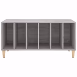 vidaXL Record Cabinet Sideboard Vinyl Storage Cabinet Display Engineered Wood - grey sonoma - Additional view 4