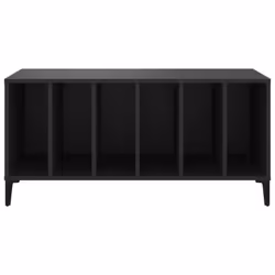 vidaXL Record Cabinet Record Player Stand Sideboard Multi Colours Engineered Wood - black - Additional view 4