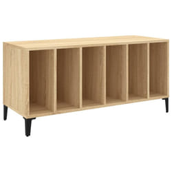 vidaXL Record Cabinet Record Player Stand Sideboard Multi Colours Engineered Wood - sonoma oak