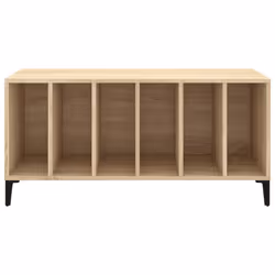 vidaXL Record Cabinet Record Player Stand Sideboard Multi Colours Engineered Wood - sonoma oak - Additional view 4