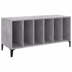 vidaXL Record Cabinet Record Player Stand Sideboard Multi Colours Engineered Wood - concrete grey