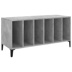vidaXL Record Cabinet Record Player Stand Sideboard Multi Colours Engineered Wood - concrete grey