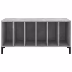 vidaXL Record Cabinet Record Player Stand Sideboard Multi Colours Engineered Wood - concrete grey - Additional view 4