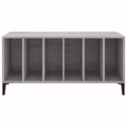 vidaXL Record Cabinet Record Player Stand Sideboard Multi Colours Engineered Wood - grey sonoma - Additional view 4