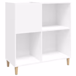 vidaXL Record Cabinet Record Player Stand Sideboard Engineered Wood - white