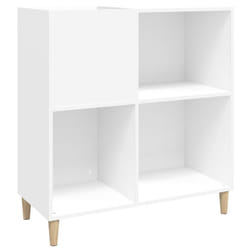 vidaXL Record Cabinet Record Player Stand Sideboard Engineered Wood - white