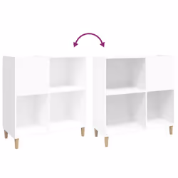 vidaXL Record Cabinet Record Player Stand Sideboard Engineered Wood - white - Additional view 6