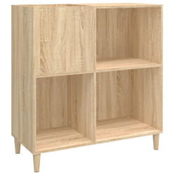 vidaXL Record Cabinet Record Player Stand Sideboard Engineered Wood - sonoma oak