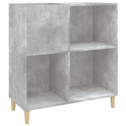 vidaXL Record Cabinet Record Player Stand Sideboard Engineered Wood - concrete grey