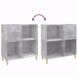 vidaXL Record Cabinet Record Player Stand Sideboard Engineered Wood - concrete grey - Additional view 6
