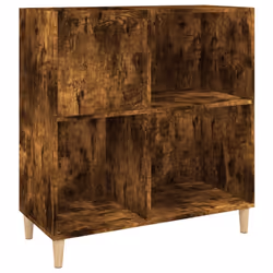 vidaXL Record Cabinet Record Player Stand Sideboard Engineered Wood - smoked oak