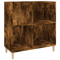 vidaXL Record Cabinet Record Player Stand Sideboard Engineered Wood - smoked oak