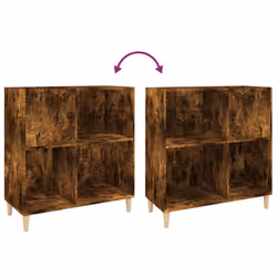 vidaXL Record Cabinet Record Player Stand Sideboard Engineered Wood - smoked oak - Additional view 6