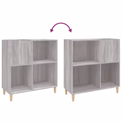 vidaXL Record Cabinet Record Player Stand Sideboard Engineered Wood - grey sonoma - Additional view 6