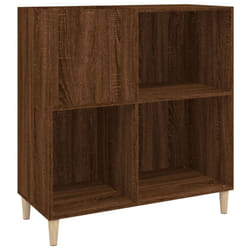 vidaXL Record Cabinet Record Player Stand Sideboard Engineered Wood - brown oak