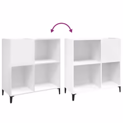 vidaXL Record Cabinet Sideboard Side Cabinet Engineered Wood - white - Additional view 6