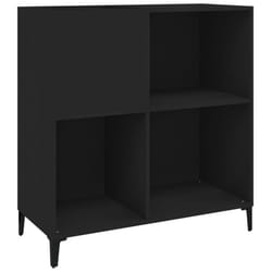 vidaXL Record Cabinet Sideboard Side Cabinet Engineered Wood - black