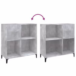 vidaXL Record Cabinet Sideboard Side Cabinet Engineered Wood - concrete grey - Additional view 6